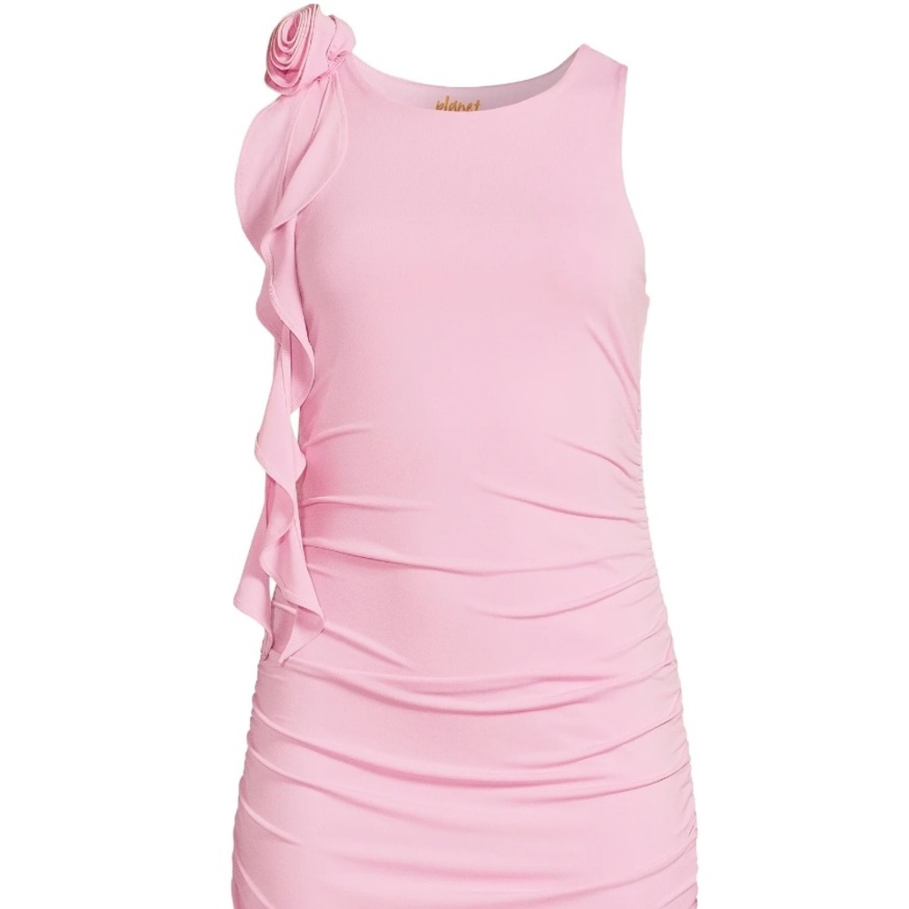 Planet Gold Juniors Rosette Double Layer Dress